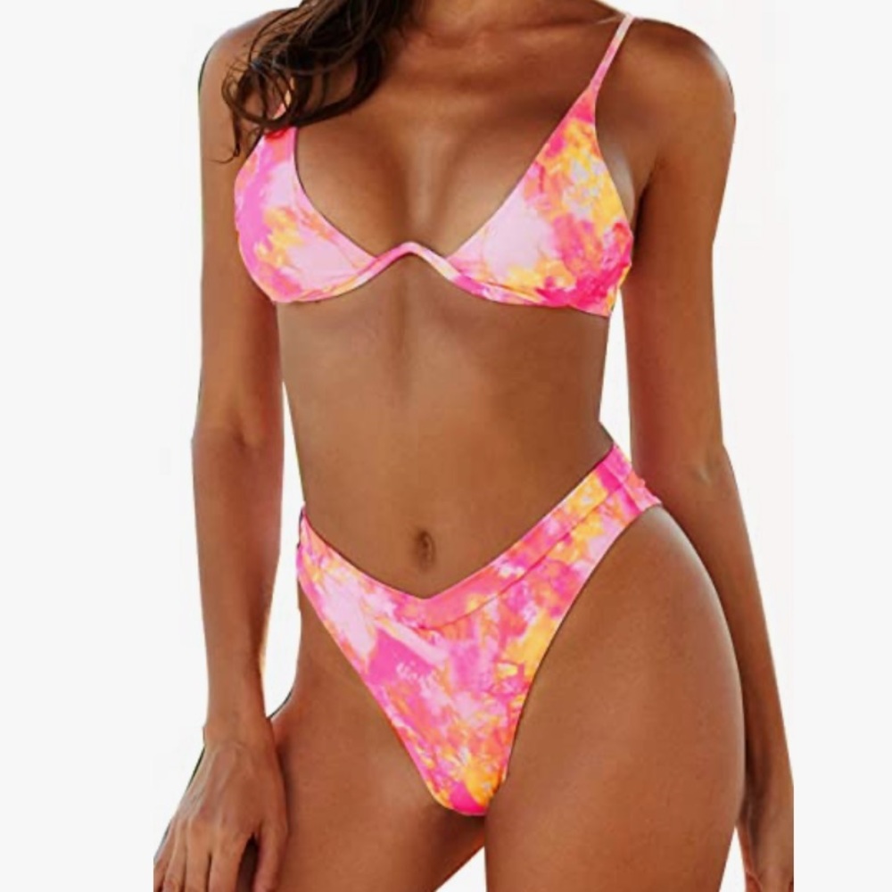 Women’s Underwire Tie Dye Triangle Bikini